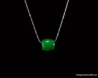 Green jade pendant Translucent grass.