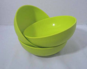 Tupperware Cereal Bowls Lime Green
