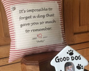 dog remembrance pillow