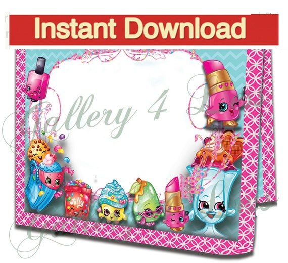 Instant Download Shopkins Food Tents Size when folded in