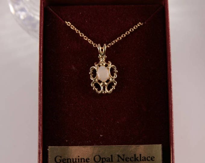 Opal Necklace Victorian Vintage Necklace Art Nouveau Necklace Moonstone Graduation Gift Designer Queen Princess Ornate Gold Pink Pendant