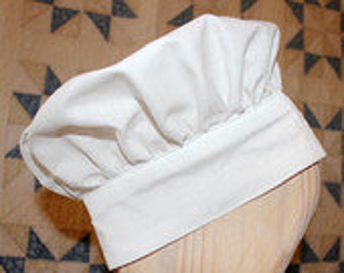 White Adult Chef Hat. Adult Chef Hat adjustable with Velcro. Great Christmas Gift for the Chef in your Life!