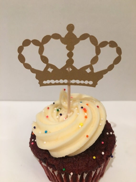 Crown cupcake toppers
