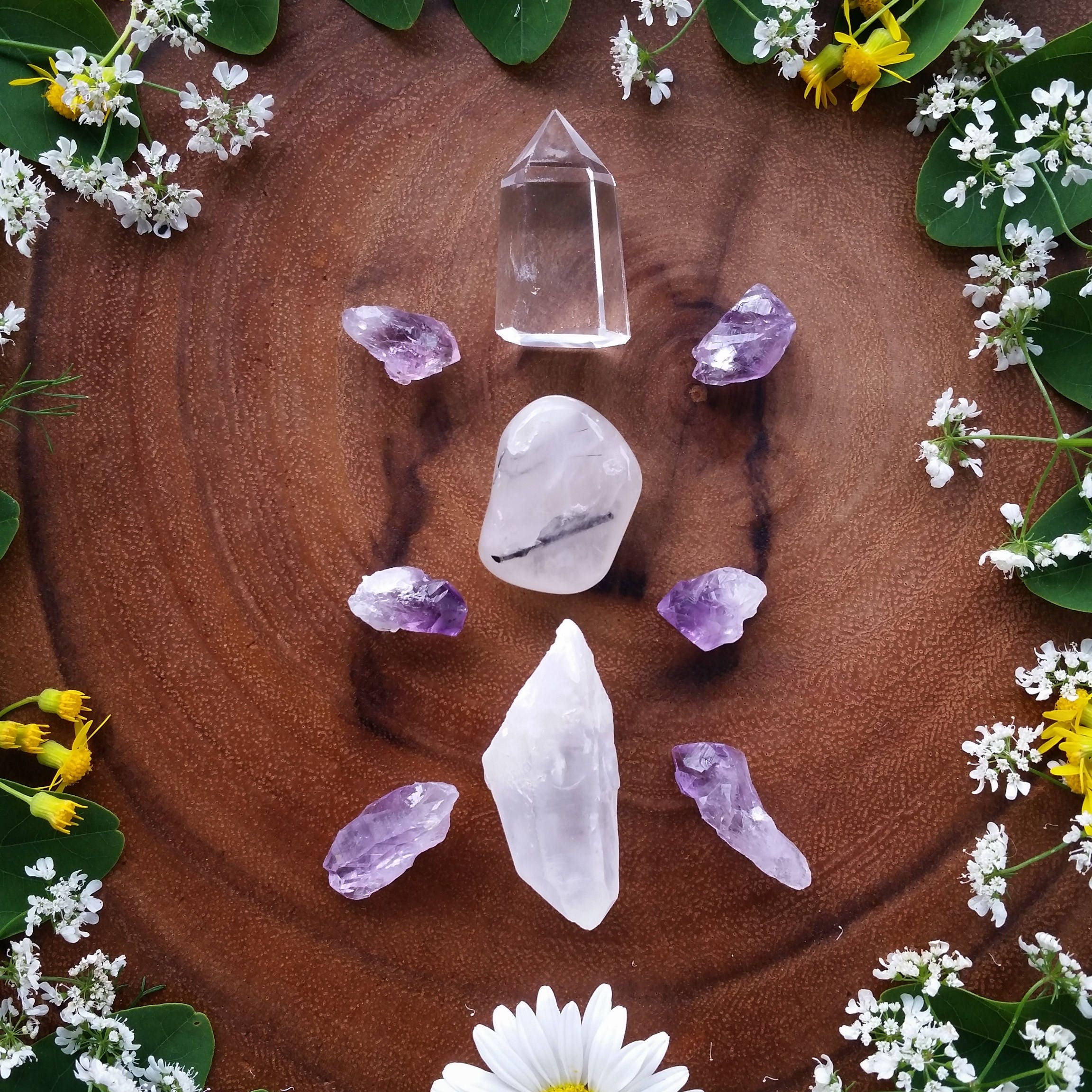 Flash Sale, Raw crystal bundle, crystal gift set, starter kit, amethyst