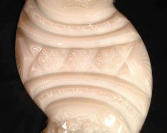 McKee Toltec Milk Glass Dish,Pres cut,Toltec glass,vintage,mid century modern,white,candy dish, trinket dish,McKee Glass,art glass,glass