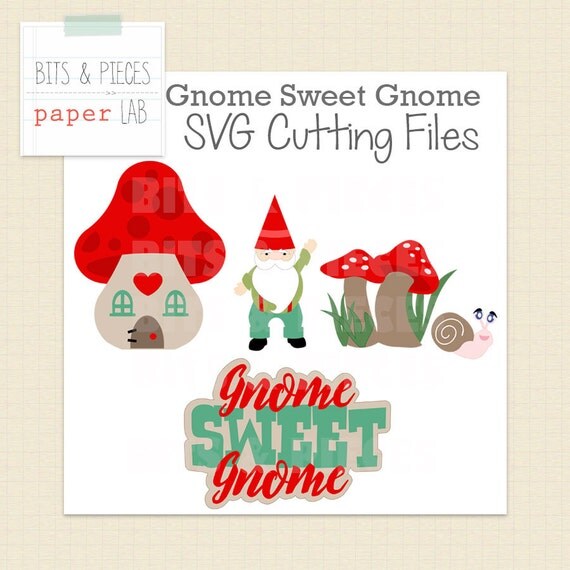 Download SVG Cutting Files: Gnome Sweet Gnome SVG Gnome SVG Mushroom