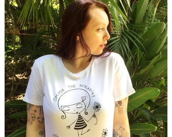 Smash the patriarchy t-shirt, feminist tshirt, organic cotton, sweat shop free tshirt