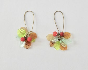 leaf Lampwork earrings.