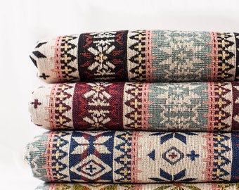 Bohemian Fabric, BOHO Style Upholstery fabric, Heavy weight, 4 colors available - 1/2 yard