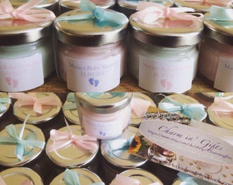 15 Mini candles, baby shower party gift, baby shower favours, baby showers gift, stork baby gift, personalised candles, assorted candles,