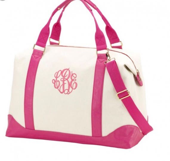 Items similar to Monogrammed Bag/ Monogrammed Travel Bag/ Monogrammed ...