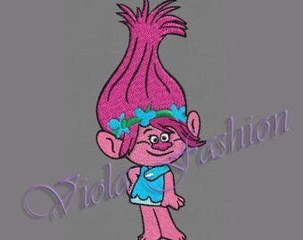 embroidery design Troll Poppy pes hus jef vip vp3 dst exp xxx colour chart