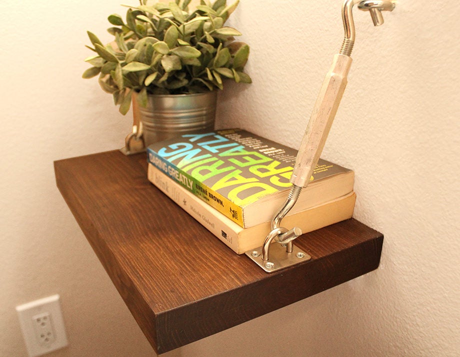 Floating Nightstands with TurnBuckles Modern Bedside Table