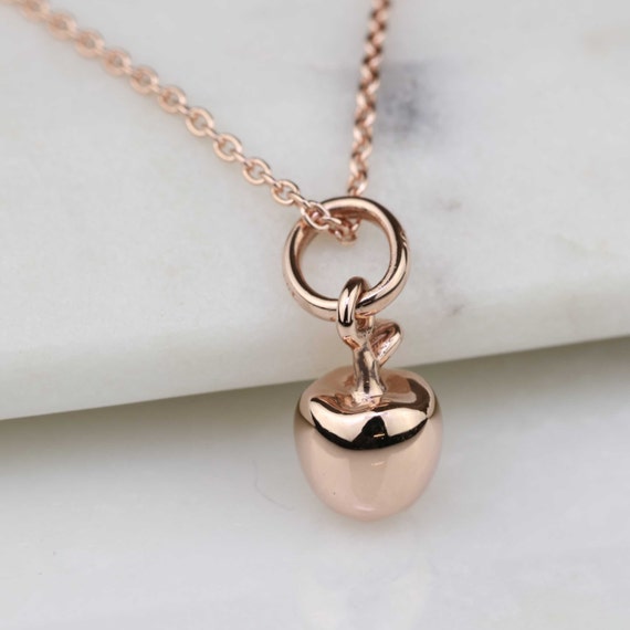 Rose Gold Apple Pendant