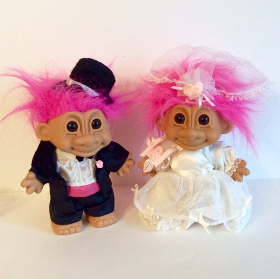 russ-wedding-trolls-vintage-large-troll-dolls-collectible