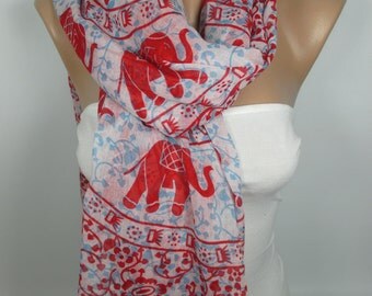 Elephant Scarf Soft Cotton Scarf Spring Summer Scarf Shawl Pareo Beach Wrap Women Fashion Accessories Gift Ideas For Her