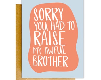 Funny Mother's Day Card Funny Father's Day Card