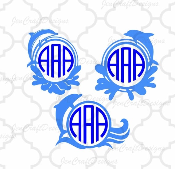 Download Monogram Frame SVG Dolphin SVG Cut Files Monogram Frames