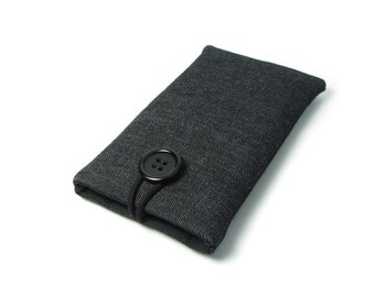 Samsung Galaxy S7 Case, Samung Galaxy S6 Edge Sleeve, Galaxy S6 - Black, Fabric, Cotton, Jeans