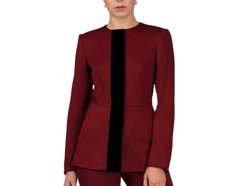 Womens Suit Womens Blazer Jacket Red suit.