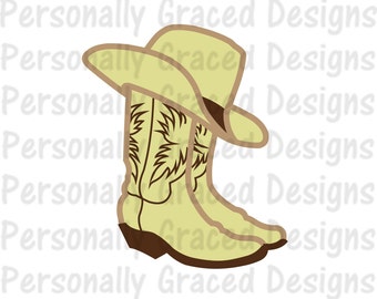 SVG, DXF, EPS Cut file, Png, Cowboy Hat svg, Boots Svg, Western svg, silhouette cut file, cameo file, Country cut file, Cowboy Boots Design