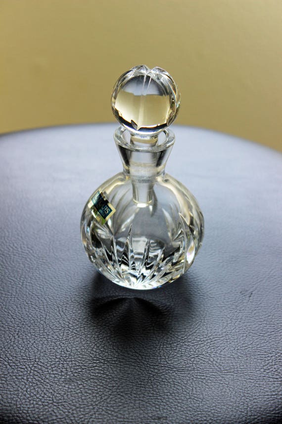 Waterford Crystal Perfume Bottle Thick Glass Deep Cut Spray