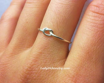 Adjustable Knot Ring -Tie the Knot Ring -Bridesmaid Gift Set 3 4 5 6 7 8 9-14K Gold /Rose Gold-Filled /Sterling Silver -Knotted Love Promise