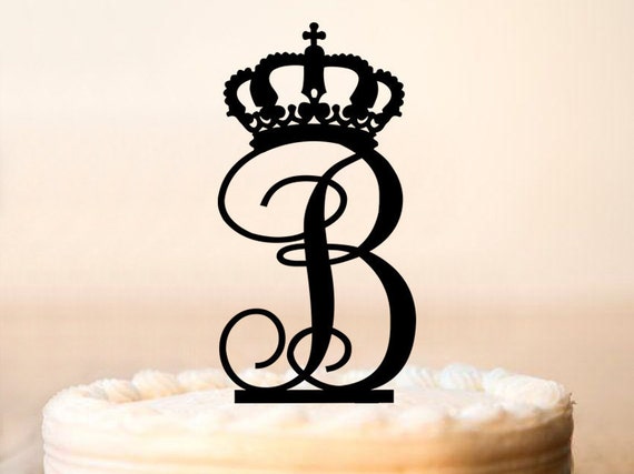 Letter B Cake TopperMonogram B Cake TopperInitial Cake By P2Topper