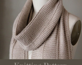 knitting pattern, knit scarf pattern, knit pattern, scarf pattern, knit scarf pattern, brioche scarf, instant download pdf DIY instructions