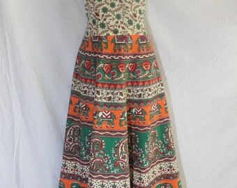 Indian maxi dress cotton maxi dress cotton boho long maxi dress elephant bohemian maxi dress Indian gown block print maxi dress long dress