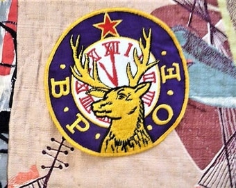 B.P.O.E. -- Old Benevolent + Protective Order of Elks Souvenir Jacket Patch