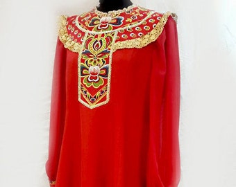 Theatre costume, Dance costume, Tsarevna dress, Theatrical suit, Performance costume, Scene costume, Choir costume, chorus dress