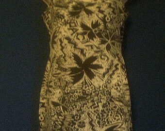 Dress Tropical Black and White