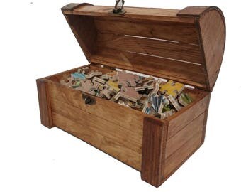 Handmade Unique custom wooden Jigsaw Puzzle Treasure
