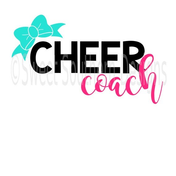 Cheer coach with bow SVG instant download design for cricut or
