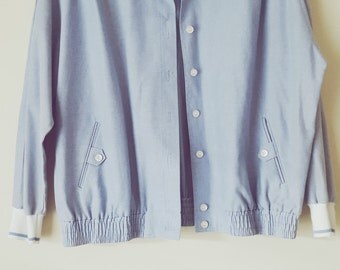 Vintage Denim Bomber Vapor Wave