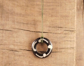 Bone Karma Necklace, Mens Necklace, Surf Necklace, Surf jewelry, Circle of Life, Ethnic jewelry, Hippie jewelry, tribal necklace jewelry