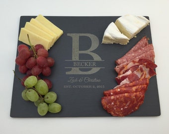 Personalized Natural Slate Cheese Board