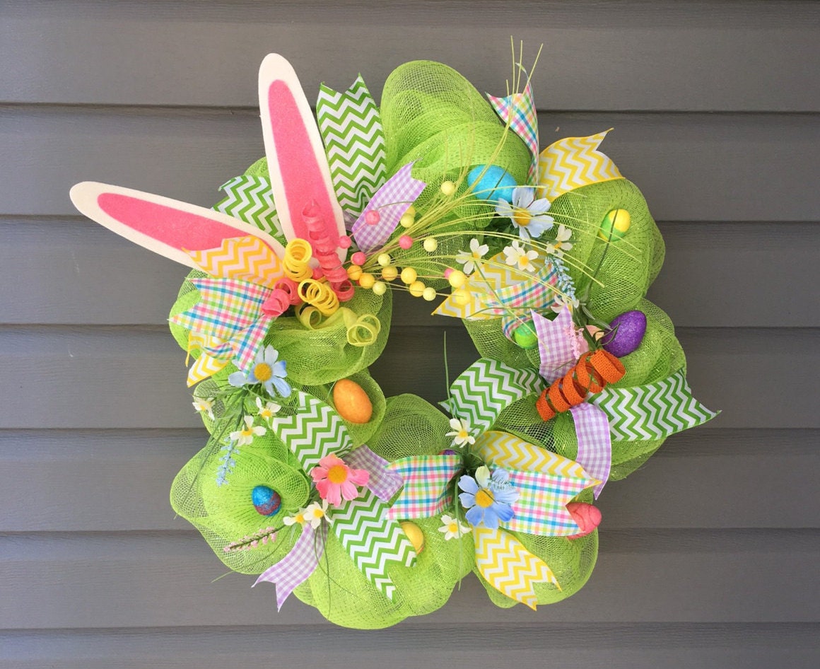 Editor's PickEaster Wreath For Front Door Easter Mesh
