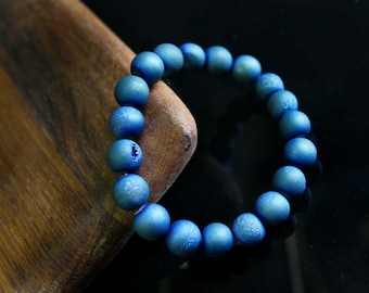 Cobalt Geode Stone Bracelet