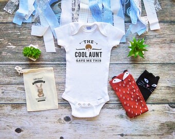 Aunt Baby Onesies - Cool Aunt Onesie - Aunt Baby Clothes - Baby Shower Gifts - Baby Girl and Boy Clothes - Infant - Popular Onesies - A2