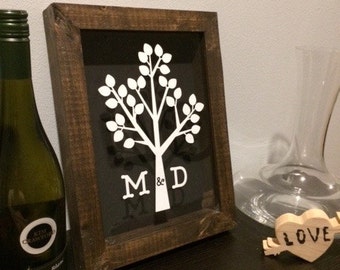Personalized Shadow Box, Wedding Shadow Box, Custom Shadow Box, Wine Cork Shadow Box, Beer Cap Shadow Box, Handmade Shadow Box