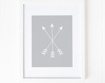 Crossed arrows, Modern tribal print, Adventure Nursery