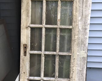 5 Antique 15 Pane Country Doors, Farmhouse Doors, 15 Pane Glass Doors, Vintage Doors