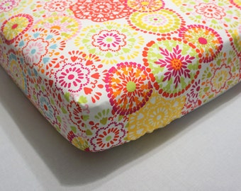 Baby Bedding girl Crib Sheet girl Boho nursery Girl baby bedding Girl crib sheet Coral nursery Yellow nursery
