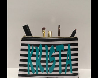Personalized Cosmetic Bag, Custom Makeup Bag, Gift for Her