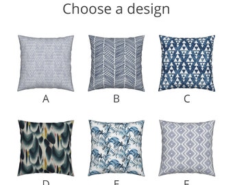 Chambray blue pillow Etsy
