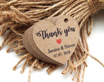 10 - 100 pcs. Custom Favor Tags, Wedding Favor Tag, Personalized Tag, Bridal Shower Tags, Thank You Tags, Gift Tag, Hang Tags, Party Favor