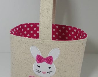 Personalized Easter Basket, Bunny Easter Basket
