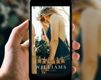 Rustic Vintage Burlap Wedding Snapchat Filter